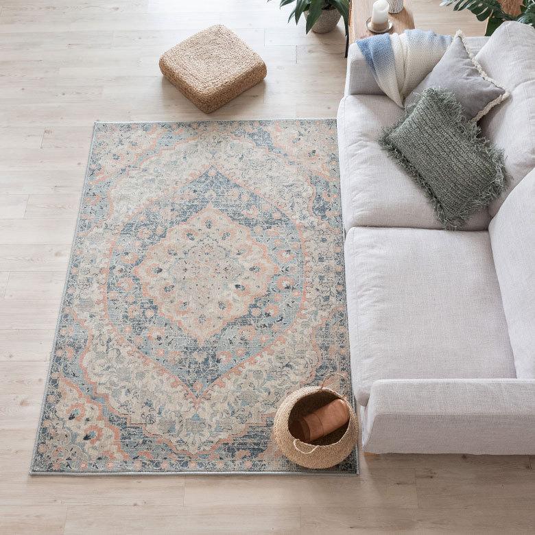 ラグ マット カーペット 約130×190cm エジプト製 メダリオン柄 ウィルトン織 敷物 絨毯 北欧 インテリア eg84050 | ブランド登録なし | 05