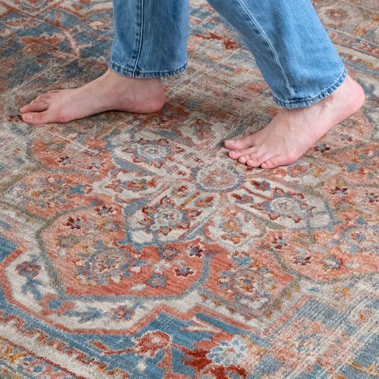 ラグ マット カーペット 約130×190cm エジプト製 メダリオン柄 ウィルトン織 敷物 絨毯 北欧 インテリア eg84051 | ブランド登録なし | 07