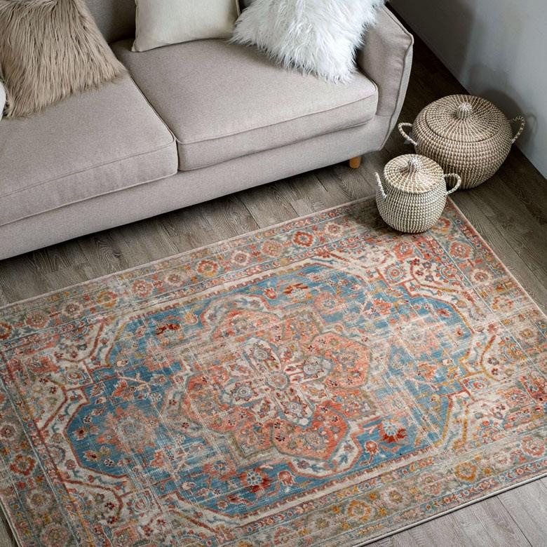 ラグ マット カーペット 約130×190cm エジプト製 メダリオン柄 ウィルトン織 敷物 絨毯 北欧 インテリア eg84051 | ブランド登録なし | 08