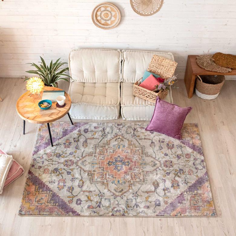 ラグ ラグマット 約 130×190cm ベニオワレン風 エジプト製 長方形 ペルシャ 絨毯風 オリエンタル アンティーク風  eg84052 | ブランド登録なし | 15