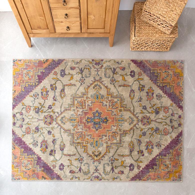 ラグ ラグマット 約 130×190cm ベニオワレン風 エジプト製 長方形 ペルシャ 絨毯風 オリエンタル アンティーク風  eg84052 | ブランド登録なし | 02