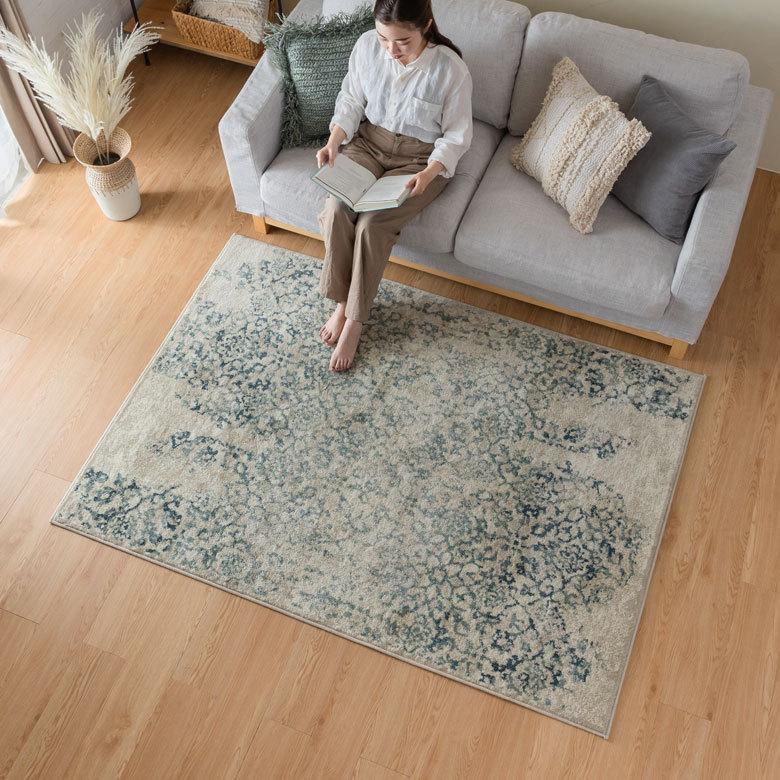 ラグ マット エジプト製 ペルシャ フラワー 花 アンティーク風 絨毯 じゅうたん カーペット おしゃれ 敷物 ヴィンテージ風 オリエンタル 柄  西海岸  eg84103 | ELEMENTS（インテリア） | 15