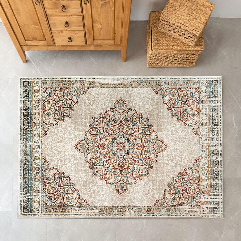 ラグ マット 約 130×190cm ペルシャ 絨毯 風 アンティーク風 カーペット 長方形 おしゃれ オールシーズン クラシック エスニック オリエンタル eg8410 | ELEMENTS（インテリア） | 18