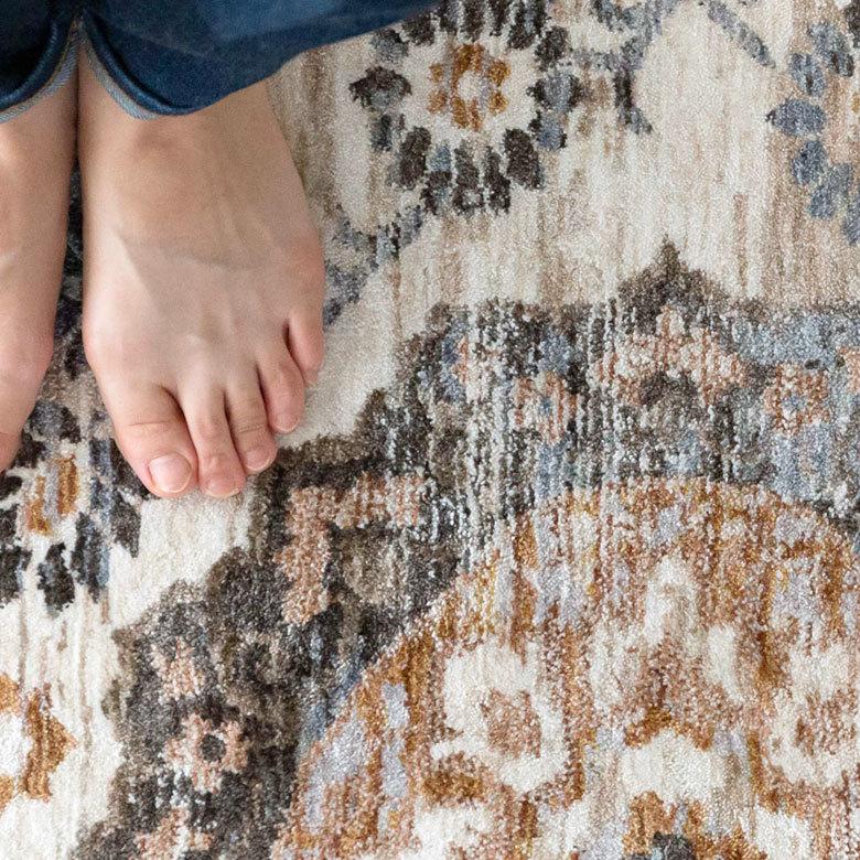 ラグ マット オリエンタル柄 ペルシャ 約130×190cm 長方形 絨毯 メダリオン アンティーク カーペット おしゃれ 敷物 eg84110 | ELEMENTS（インテリア） | 01