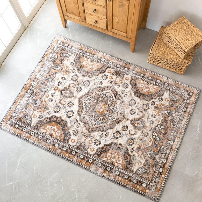 ラグ マット オリエンタル柄 ペルシャ 約130×190cm 長方形 絨毯 メダリオン アンティーク カーペット おしゃれ 敷物 eg84110 | ELEMENTS（インテリア） | 17