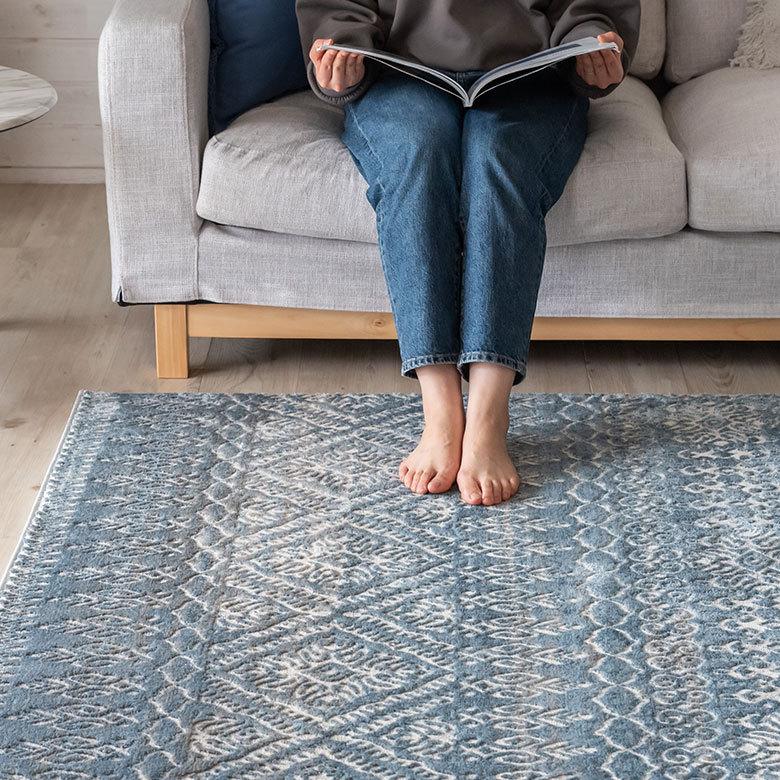 ラグ マット 約 130×190cm ペルシャ 絨毯 風 アンティーク風 カーペット 長方形 おしゃれ オールシーズン エレガント エスニック オリエンタル eg84120 | ELEMENTS（インテリア） | 17