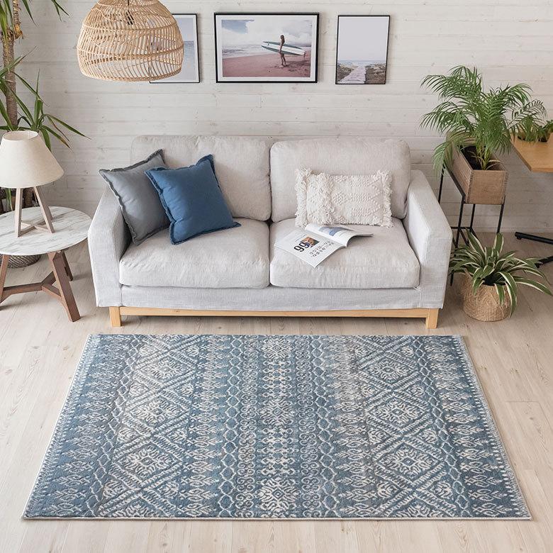 ラグ マット 約 130×190cm ペルシャ 絨毯 風 アンティーク風 カーペット 長方形 おしゃれ オールシーズン エレガント エスニック オリエンタル eg84120 | ELEMENTS（インテリア） | 05