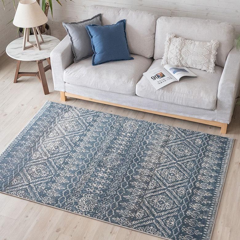 ラグ マット 約 130×190cm ペルシャ 絨毯 風 アンティーク風 カーペット 長方形 おしゃれ オールシーズン エレガント エスニック オリエンタル eg84120 | ELEMENTS（インテリア） | 08