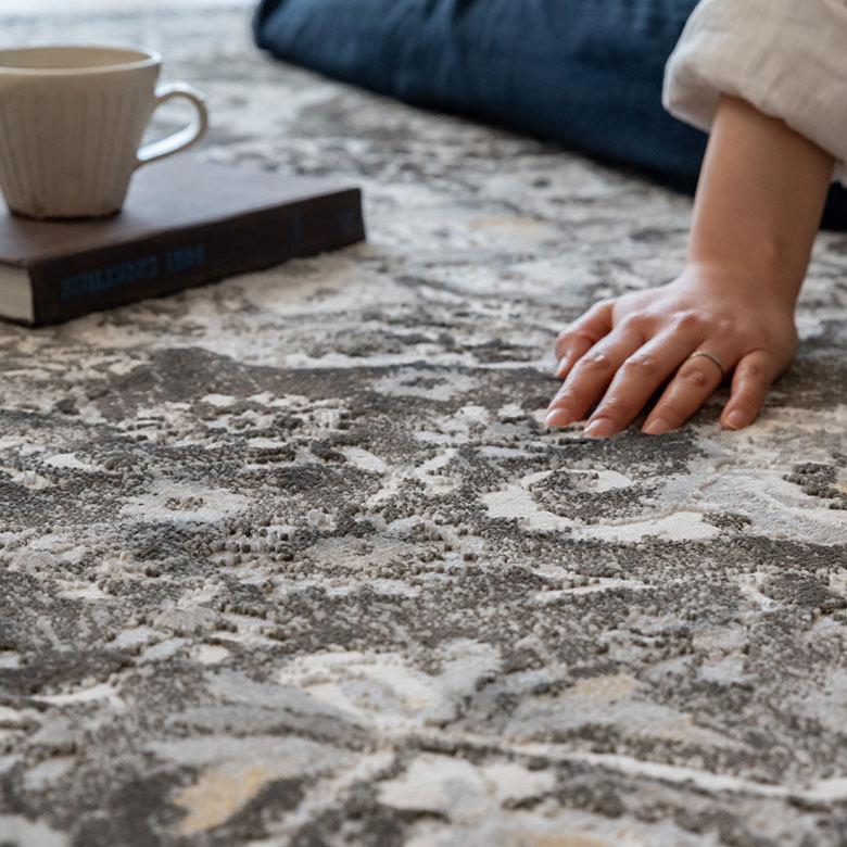 ラグ マット 約 130×190cm ペルシャ 絨毯 風 幾何学模様 アンティーク風 カーペット おしゃれ オールシーズン クラシック エスニック オリエンタル eg84121 | ELEMENTS（インテリア） | 14