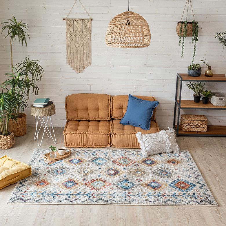 ラグ マット 約 130×190cm ペルシャ 絨毯 風 アンティーク風 ラグ マット 約 130×190cm ペルシャ 絨毯 風 アンティーク風