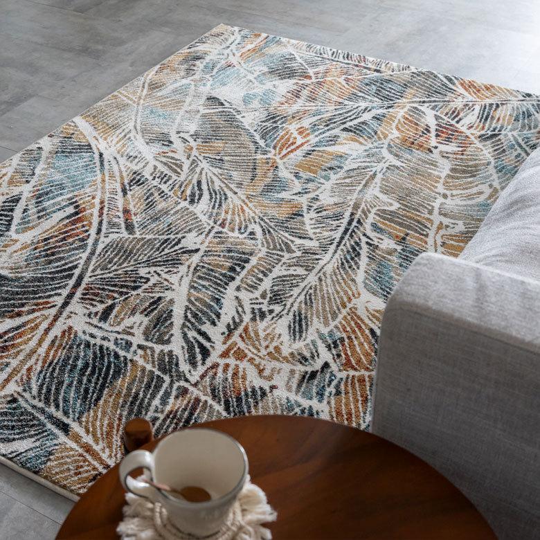 ラグ マット エジプト製 ペルシャ リーフ ボタニカル アンティーク風 絨毯 じゅうたん カーペット おしゃれ 敷物 ヴィンテージ風 リゾート 柄  西海岸  eg84131 | ELEMENTS（インテリア） | 12