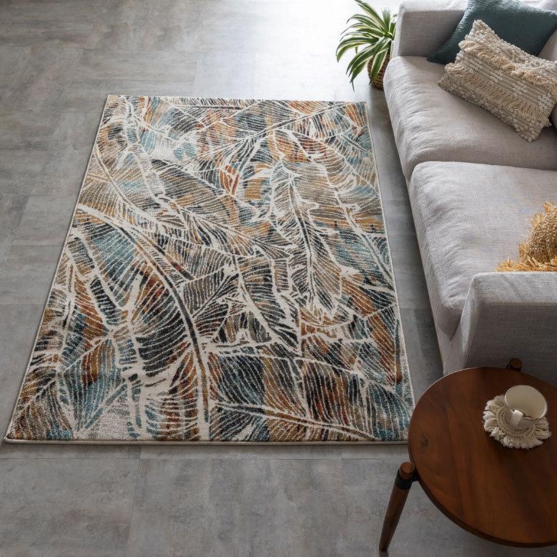 ラグ マット エジプト製 ペルシャ リーフ ボタニカル アンティーク風 絨毯 じゅうたん カーペット おしゃれ 敷物 ヴィンテージ風 リゾート 柄  西海岸  eg84131 | ELEMENTS（インテリア） | 05