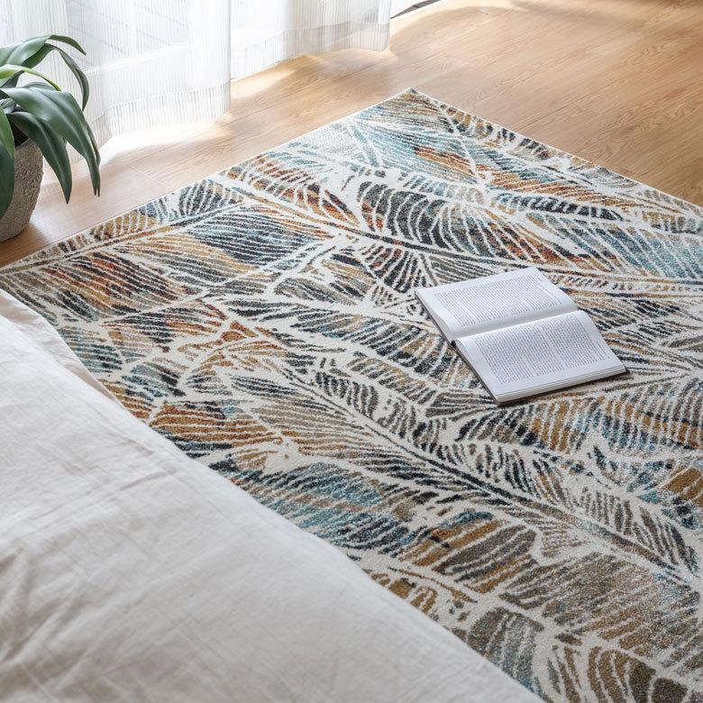 ラグ マット エジプト製 ペルシャ リーフ ボタニカル アンティーク風 絨毯 じゅうたん カーペット おしゃれ 敷物 ヴィンテージ風 リゾート 柄  西海岸  eg84131 | ELEMENTS（インテリア） | 06