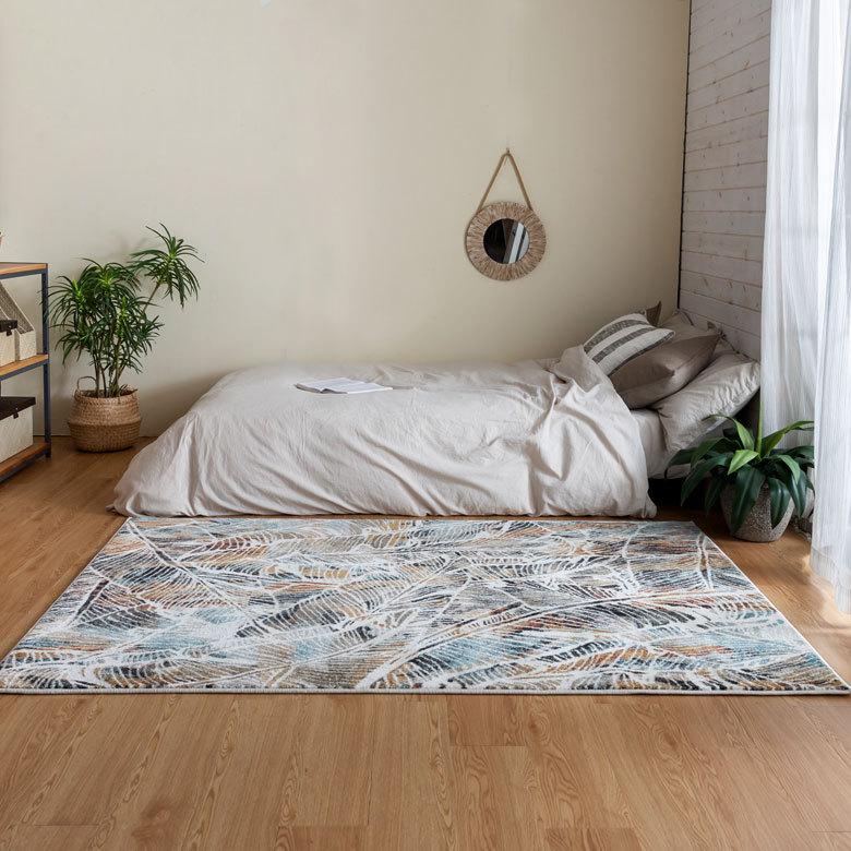 ラグ マット エジプト製 ペルシャ リーフ ボタニカル アンティーク風 絨毯 じゅうたん カーペット おしゃれ 敷物 ヴィンテージ風 リゾート 柄  西海岸  eg84131 | ELEMENTS（インテリア） | 09