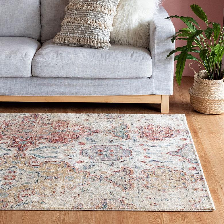 ラグ マット 130×190cm エジプト製 ペルシャ 絨毯 幾何学模様  ウィルトン織 アンティーク 風 じゅうたん カーペット おしゃれ 敷物  長方形 アジアン  eg84142 | ブランド登録なし | 01