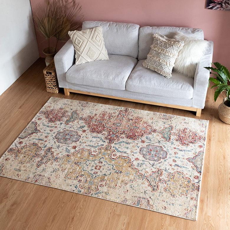 ラグ マット 130×190cm エジプト製 ペルシャ 絨毯 幾何学模様  ウィルトン織 アンティーク 風 じゅうたん カーペット おしゃれ 敷物  長方形 アジアン  eg84142 | ブランド登録なし | 13