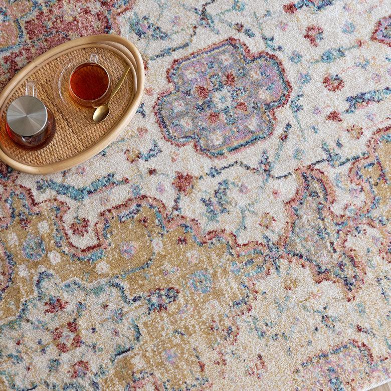 ラグ マット 130×190cm エジプト製 ペルシャ 絨毯 幾何学模様  ウィルトン織 アンティーク 風 じゅうたん カーペット おしゃれ 敷物  長方形 アジアン  eg84142 | ブランド登録なし | 16