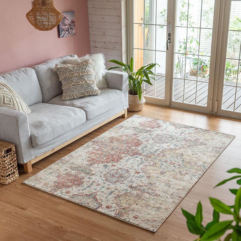 ラグ マット 130×190cm エジプト製 ペルシャ 絨毯 幾何学模様  ウィルトン織 アンティーク 風 じゅうたん カーペット おしゃれ 敷物  長方形 アジアン  eg84142 | ブランド登録なし | 18