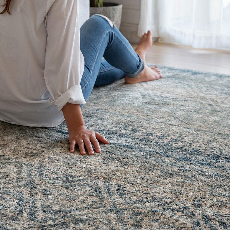 ラグ マット 130×190cm エジプト製 ペルシャ 絨毯風 幾何学模様  ウィルトン織 アンティーク風 じゅうたん カーペット おしゃれ 敷物  長方形 西海岸  eg84162 | ELEMENTS（インテリア） | 06