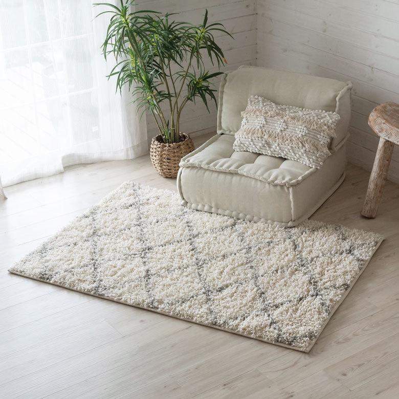 ラグ マット 100×140cm エジプト製 ベニオワレン風 モロッカン カーペット おしゃれ 長方形 じゅうたん 絨毯 カーペット シャギー 西海岸 リゾート eg84230 | ELEMENTS（インテリア） | 05