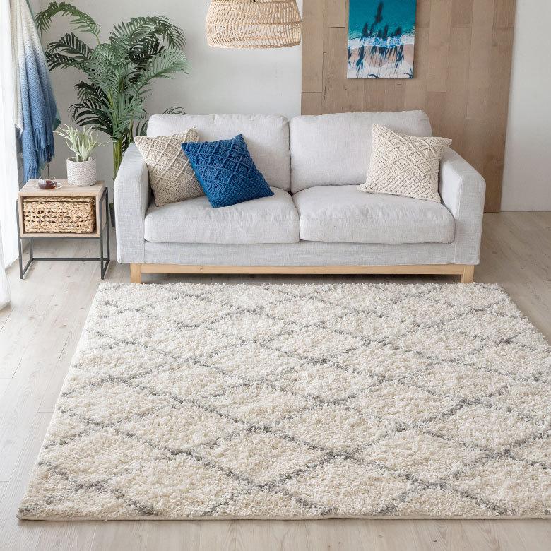 ラグ マット 200×200cm エジプト製 ベニオワレン風 モロッカン ラグ マット 200×200cm エジプト製 ベニオワレン風 モロッカン