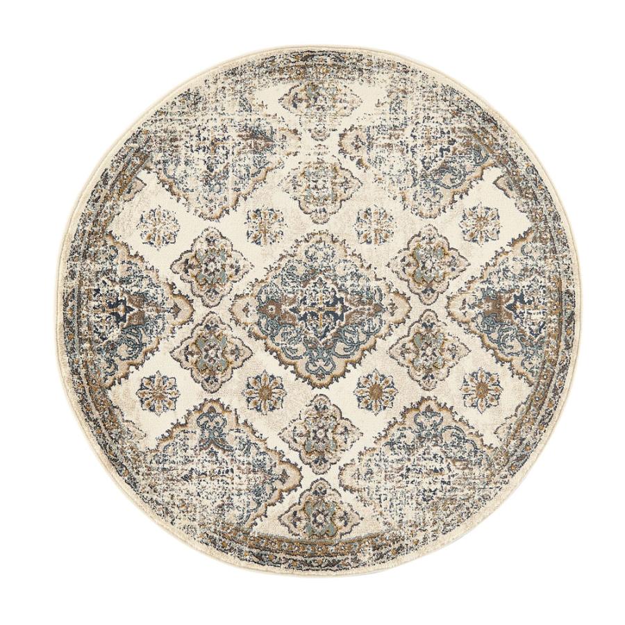 ラグ マット ウィルトン織り オリエンタル 円形 径150cm カーペット じゅうたん ペルシャ 絨毯 風 おしゃれ アンティーク 調 インテリア 西海岸 eg84261 | ELEMENTS（インテリア） | 18