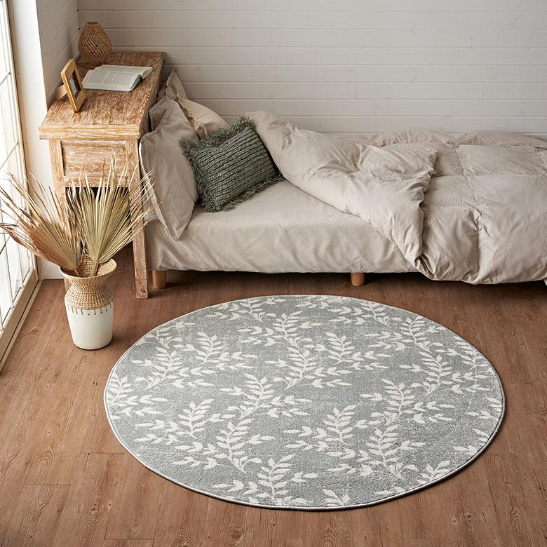 ラグ マット ウィルトン織 リーフ ボタニカル 約 150×150cm 円形 カーペット ペルシャ 絨毯 風 オールシーズン おしゃれ 北欧 オリエンタル 西海岸 eg84276 | ELEMENTS（インテリア） | 15