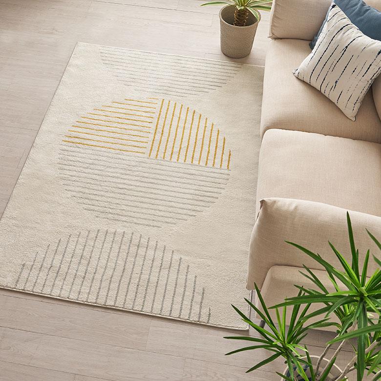 ラグ マット ウィルトン織 モダン アート 約 130×190cm 長方形 カーペット ペルシャ 絨毯 風 オールシーズン おしゃれ 北欧 リゾート モダン 西海岸 eg84301 | ELEMENTS（インテリア） | 14