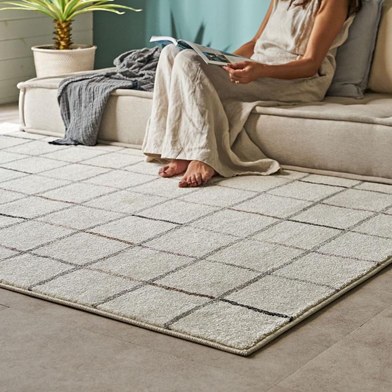 ラグマット オールシーズン ラグ カーペット ウィルトン アブストラクト 床暖房対応 ホットカーペット対応 おしゃれ 北欧 リゾート インテリア 西海岸 eg84360 | ELEMENTS（インテリア） | 16