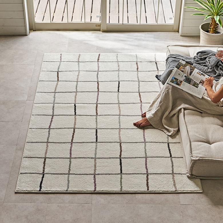 ラグマット オールシーズン ラグ カーペット ウィルトン アブストラクト 床暖房対応 ホットカーペット対応 おしゃれ 北欧 リゾート インテリア 西海岸 eg84360 | ELEMENTS（インテリア） | 17