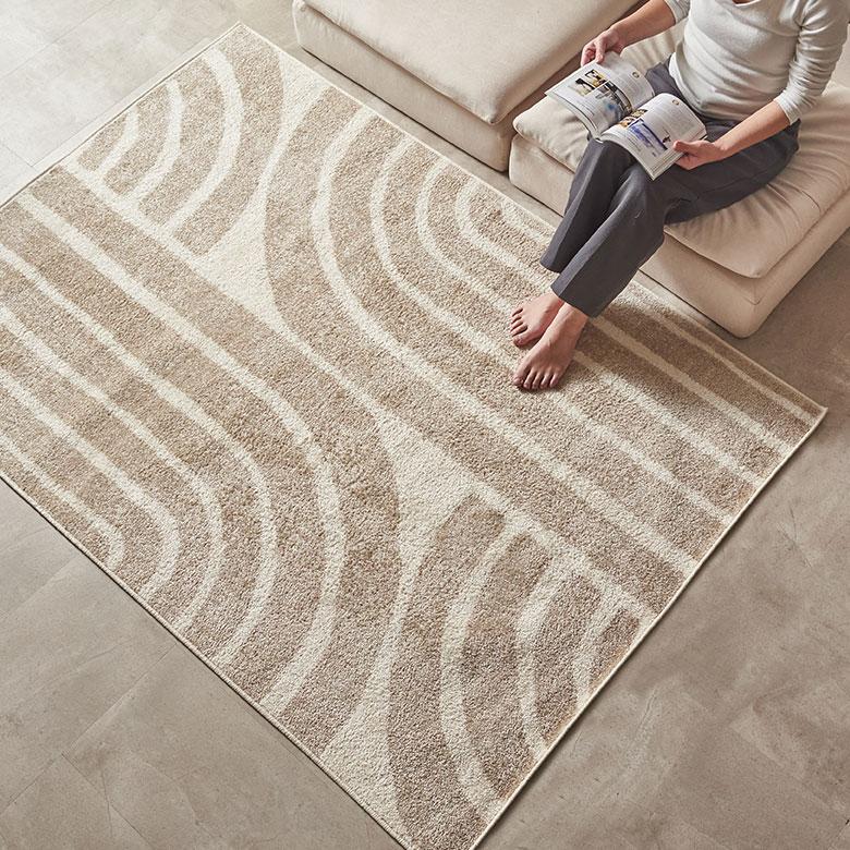 ラグマット オールシーズン ラグ カーペット ウィルトン アブストラクト 床暖房対応 ホットカーペット対応 おしゃれ 北欧 リゾート インテリア 西海岸 eg84361 | ELEMENTS（インテリア） | 16