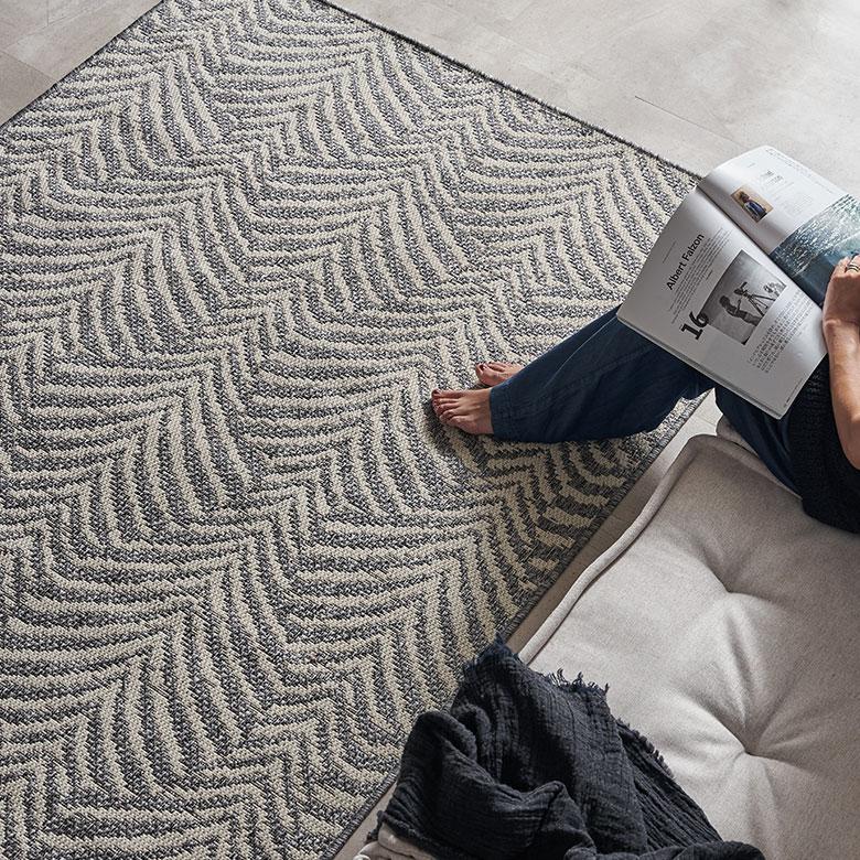 ウィルトン ラグ おしゃれ 夏用 ラグマット ラグカーペット ウィルトン織ラグ 133×190cm リーフ カーペット 1.5畳 毛足が短い ラグ オールシーズン [eg84364] | ELEMENTS（インテリア） | 16