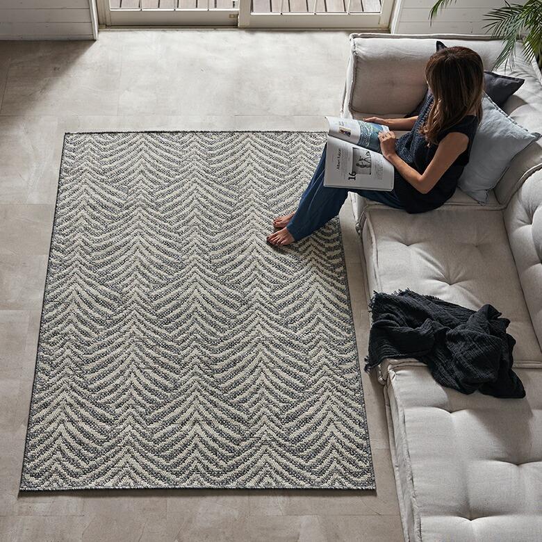 ウィルトン ラグ おしゃれ 夏用 ラグマット ラグカーペット ウィルトン織ラグ 133×190cm リーフ カーペット 1.5畳 毛足が短い ラグ オールシーズン [eg84364] | ELEMENTS（インテリア） | 18