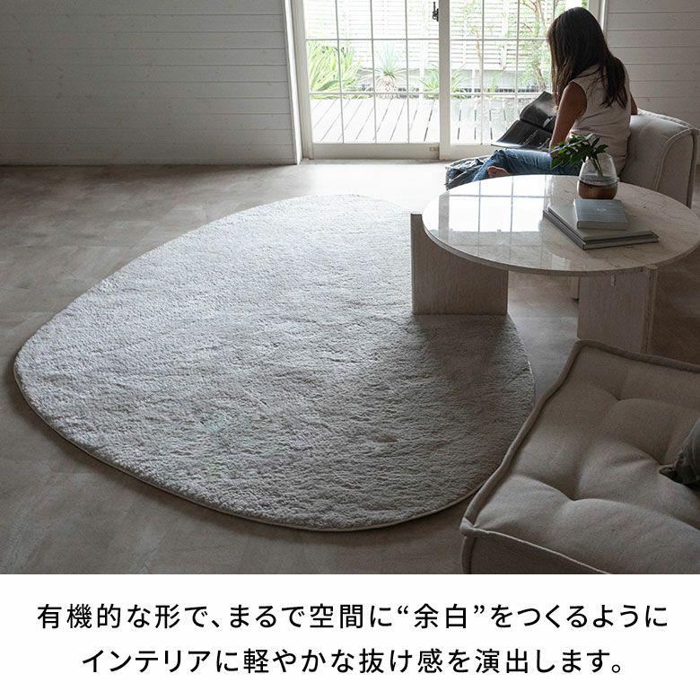 ラグマット オールシーズン ラグ カーペット ウィルトン 変形 床暖房対応 ホットカーペット対応 個性的 おしゃれ 北欧 リゾート インテリア 西海岸 eg84366 | ELEMENTS（インテリア） | 03