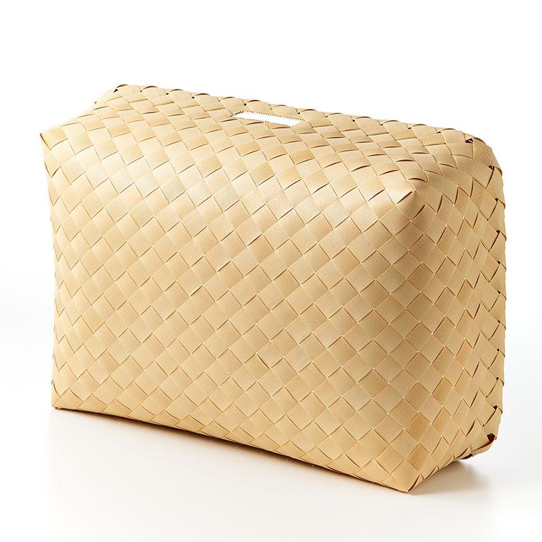 かご バスケット 洗える 持ち手付 フェイク シダー 白樺風 ポリエチレン 浅型 丸洗い 収納 ボックス ワイド カラー インナー おしゃれ 北欧 雑貨 西海岸 f-66 | ELEMENTS（インテリア） | 19