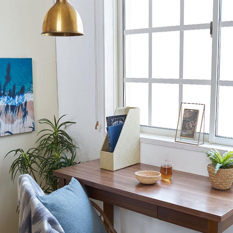 ファイル収納 ファイルスタンド ファイル ボックス パンダン 2色展開 ブック スタンド 収納 A4 縦型 マガジン ナチュラル デスク 雑貨 アジア工房 fb-1171 | ブランド登録なし | 03