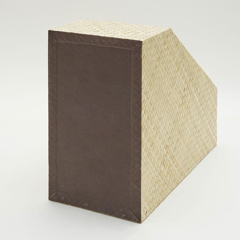 パンダンで出来たブックスタンドボックス 2色展開 A4縦型 間仕切り2分割 アジア工房 fb-117 | ブランド登録なし | 10