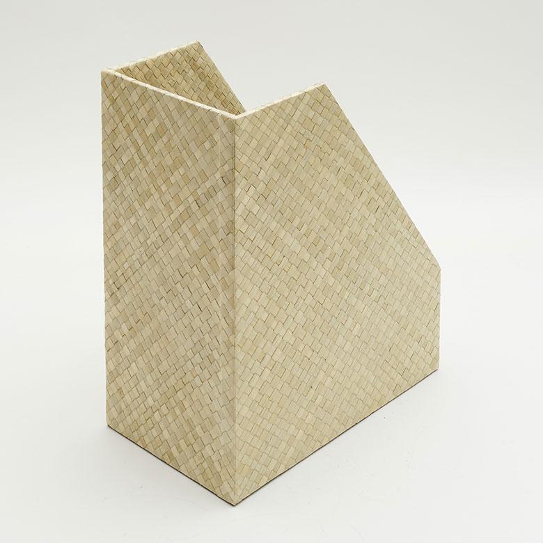 パンダンで出来たブックスタンドボックス 2色展開 A4縦型 間仕切り2分割 アジア工房 fb-117 | ブランド登録なし | 08