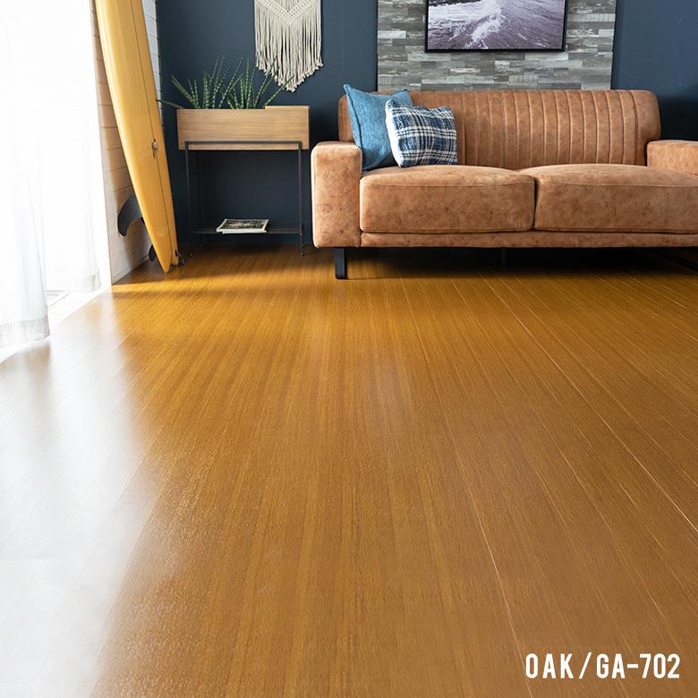 ウッドカーペット 6畳用 江戸間 260×350cm フローリングカーペット DIY 簡単 敷くだけ 床材 1梱包 板幅7cm 板幅広め ga-70-e60|ELEMENTS|05