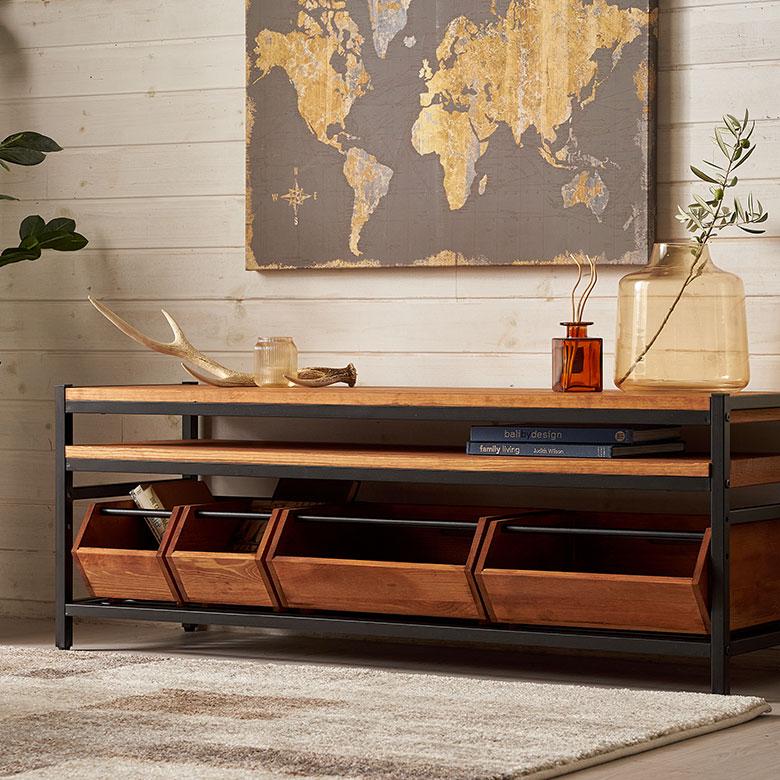 ウッドコンテナボックス Sサイズ 収納 引き出し 木製 スタッキング 3色展開 アンティーク オープン 持ち手付き ヴィンテージ アメリカン インダストリアル h-6 | ELEMENTS（インテリア） | 12