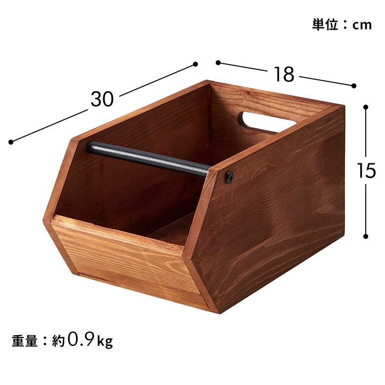 ウッドコンテナボックス Sサイズ 収納 引き出し 木製 スタッキング 3色展開 アンティーク オープン 持ち手付き ヴィンテージ アメリカン インダストリアル h-6 | ELEMENTS（インテリア） | 14