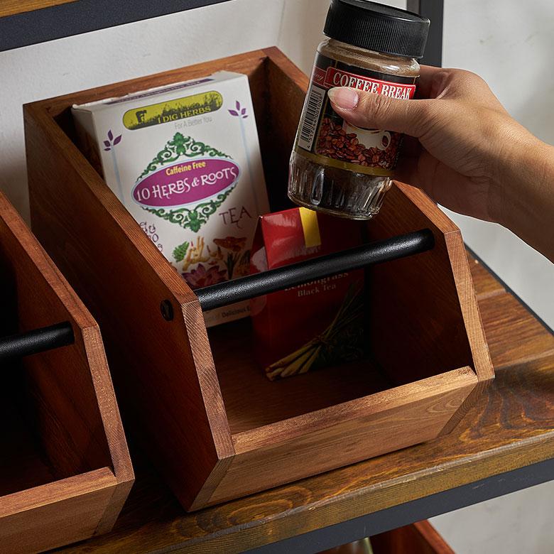 ELEMENTS（インテリア） ウッドコンテナボックス Sサイズ 収納