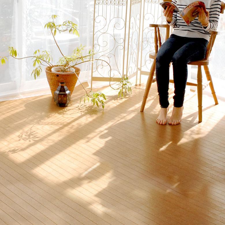 ウッドカーペット 4.5畳用 団地間 コルク 243×245cm 床材 フローリング カーペット 抗菌 消臭 エコキメラ DIY 簡単 敷くだけ 1梱包 コルクマット js-500-d45 | ELEMENTS（インテリア） | 09