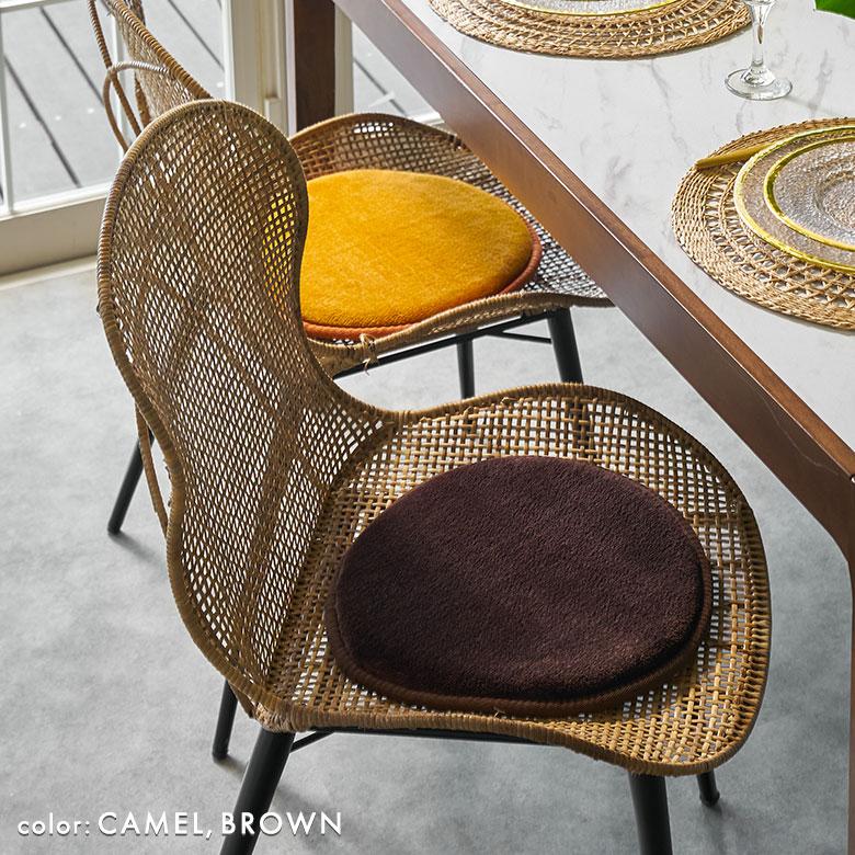 チェアパッド 丸 シートクッション 円形 高反発 クッション 座布団 直径35cm ソフチェ 極厚 チェアクッション 厚手 おしゃれ 北欧 インテリア 西海岸 K400-35 | ELEMENTS（インテリア） | 28