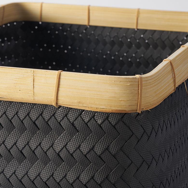 バスケット Lサイズ かご 27.6L バンブー 竹 プラスチック ランドリー 耐水 収納 洗濯物 荷物 入れ おしゃれ 北欧 雑貨 インテリア リゾート 西海岸 l-14065 | ELEMENTS（インテリア） | 15