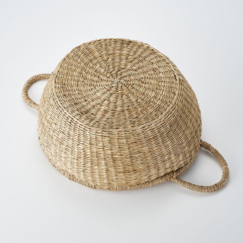 かご バスケット 持ち手 付き シーグラス Lサイズ ナチュラル 収納 荷物 入れ 衣類 おもちゃ 丸型 おしゃれ 北欧 西海岸 雑貨 l-vn5 | ELEMENTS（インテリア） | 16