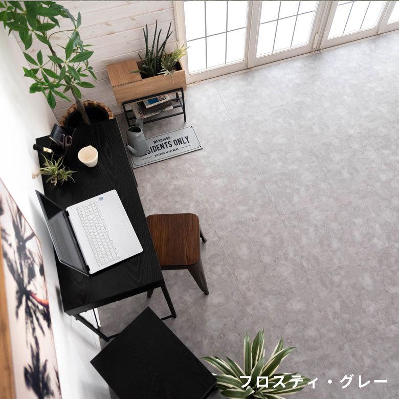 フロアタイル 12枚セット コンクリート調 置くだけ 接着剤不要 敷くだけ フローリング カーペット タイル DIY 床材 簡単 リフォーム 男前 トイレ 玄関 lf-21 | ブランド登録なし | 19