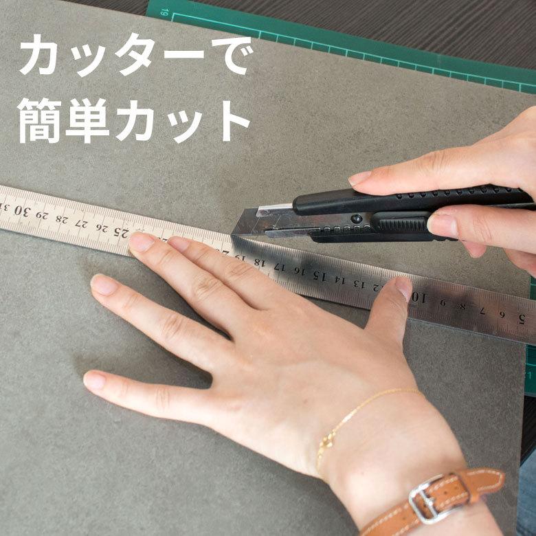 フロアタイル 12枚セット コンクリート調 置くだけ 接着剤不要 敷くだけ フローリング カーペット タイル DIY 床材 簡単 リフォーム 男前 トイレ 玄関 lf-21 | ブランド登録なし | 07