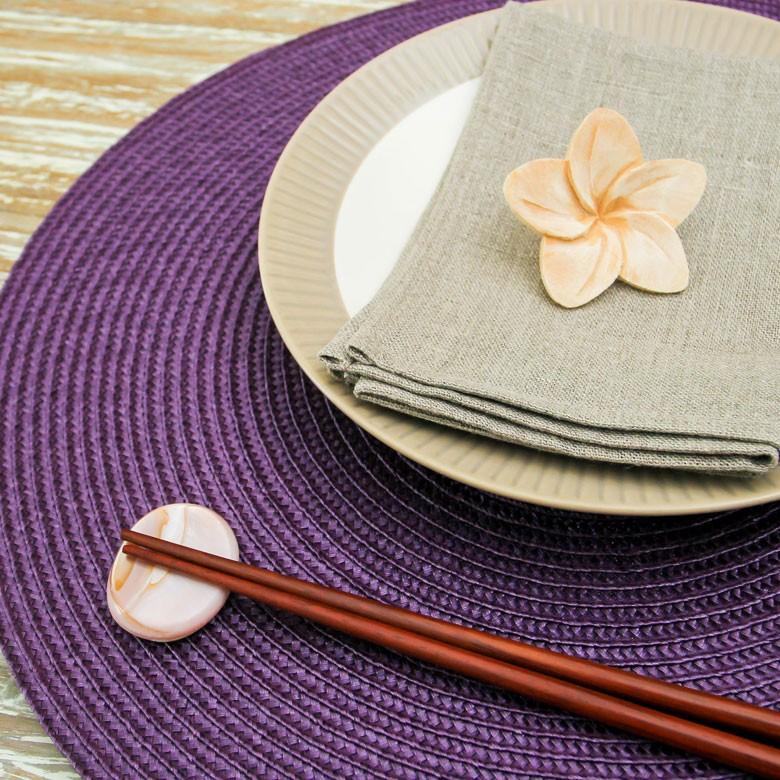 ランチョンマット ラウンド 正円 テーブルマット 無地 モダン アジアン アジア雑貨 4枚セット 6色展開 キッチン用品 lm-6020 | ELEMENTS（インテリア） | 07