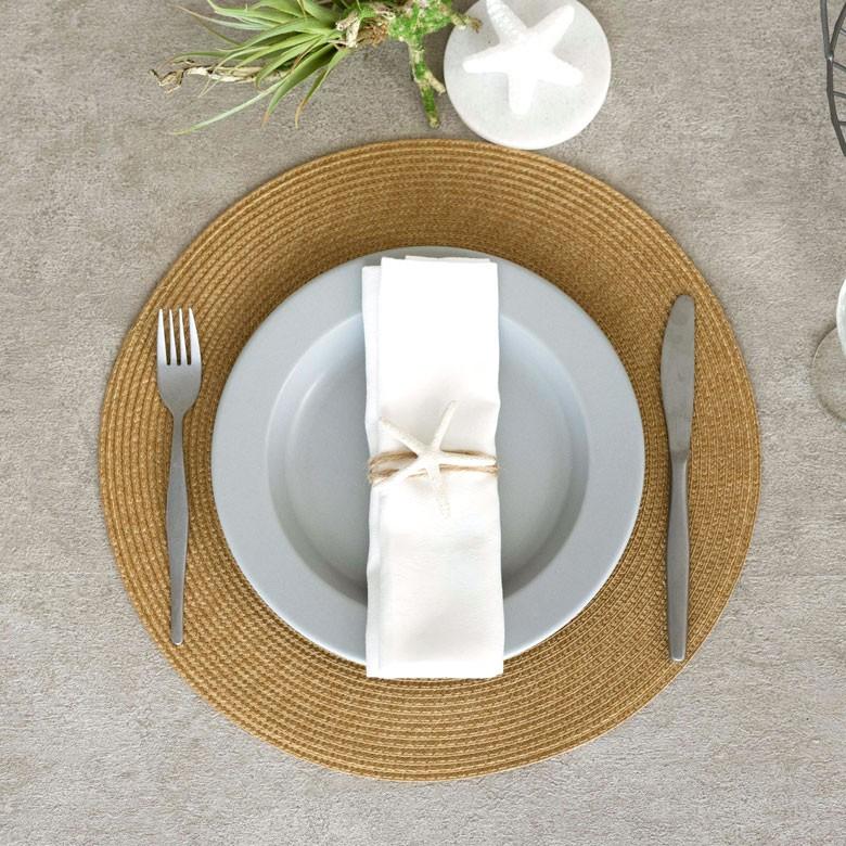 ランチョンマット ラウンド 正円 テーブルマット 無地 モダン アジアン アジア雑貨 4枚セット 6色展開 キッチン用品 lm-6020 | ELEMENTS（インテリア） | 16